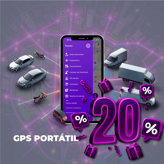 FIN DE AÑO SEGURO: 20% DE DESCUENTO - GPS Inalámbrico Portátil WiseCity | Sin Instalación, Uso Múltiple – Plan Anual - WiseCity Chile