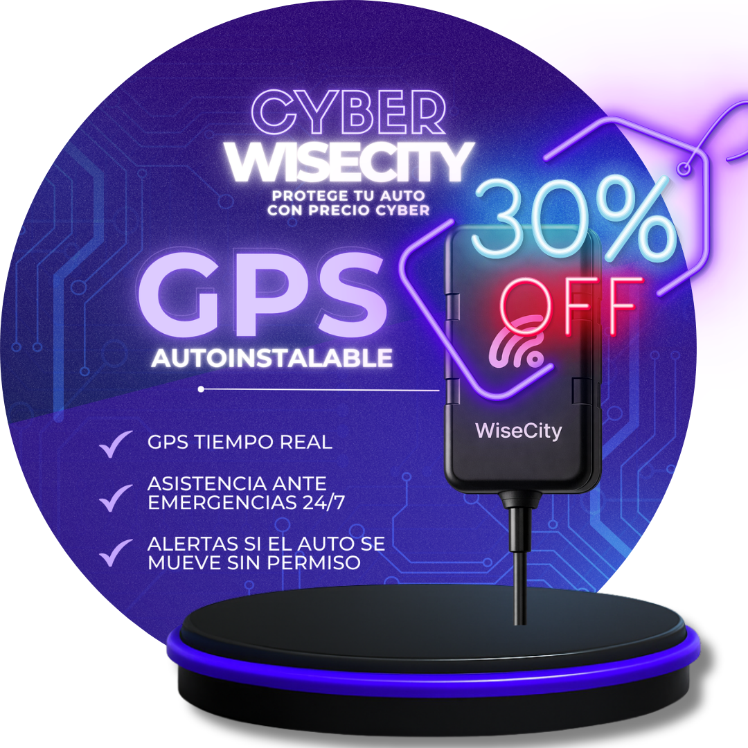 GPS WiseCity Autoinstalable | Plan Anual con 30% OFF Cyber | ÚLTIMOS DÍAS!!!