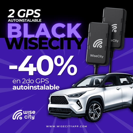 🖤 BLACK WISECITY: GPS AUTOINSTALABLE x2 | PROTEGE TU FAMILIA HOY POR TODO UN AÑO - WiseCity Chile